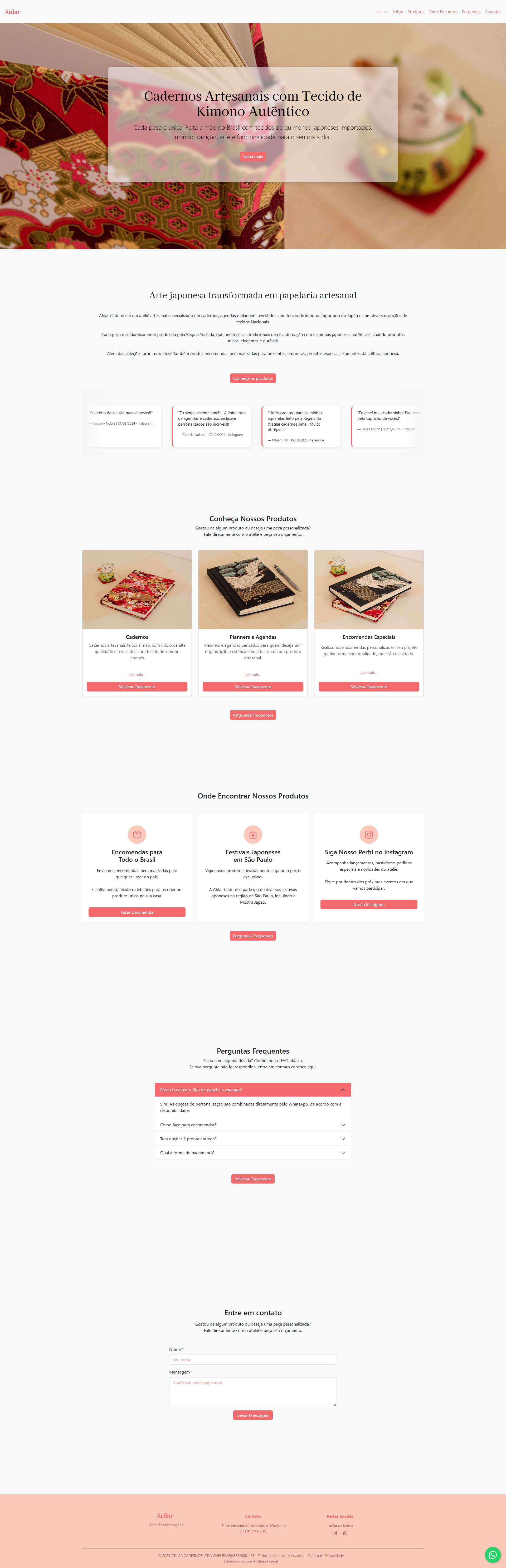 Ateliê de Cadernos Artesanais